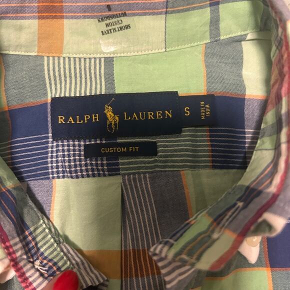 Ralph Lauren Custom Fit Short Sleeve Madras Plaid Shirt – Size S – New with Tags - Picture 3 of 6